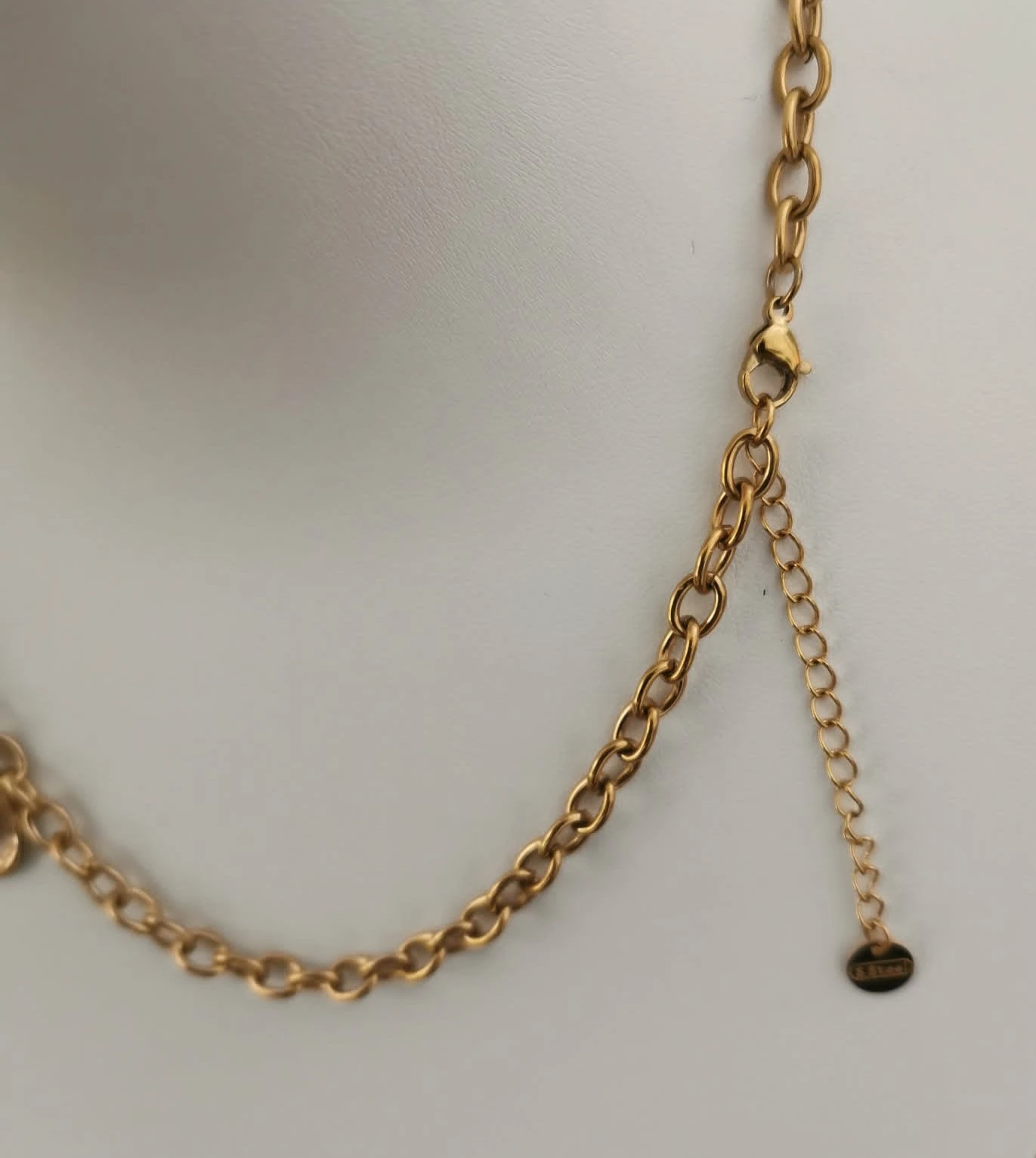 Collar de Acero Inoxidable con Dijes Elegantes – photo 3